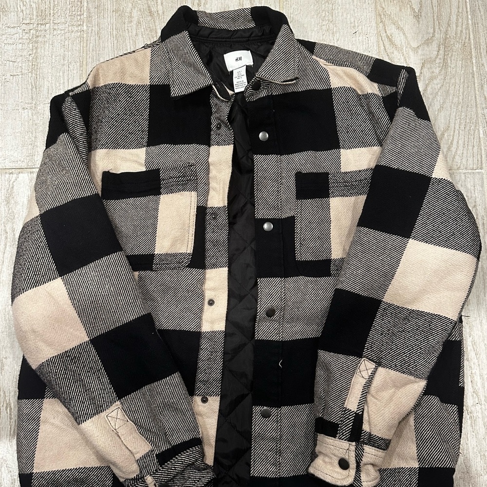 H&M Plaid Light Coat